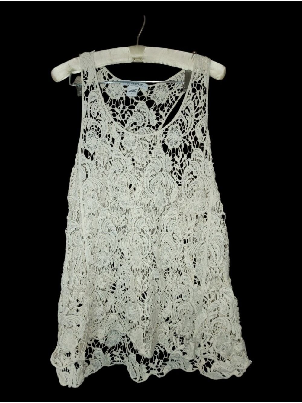 99 Jane street Cotton Crocheted Boho Festival Tank Top L